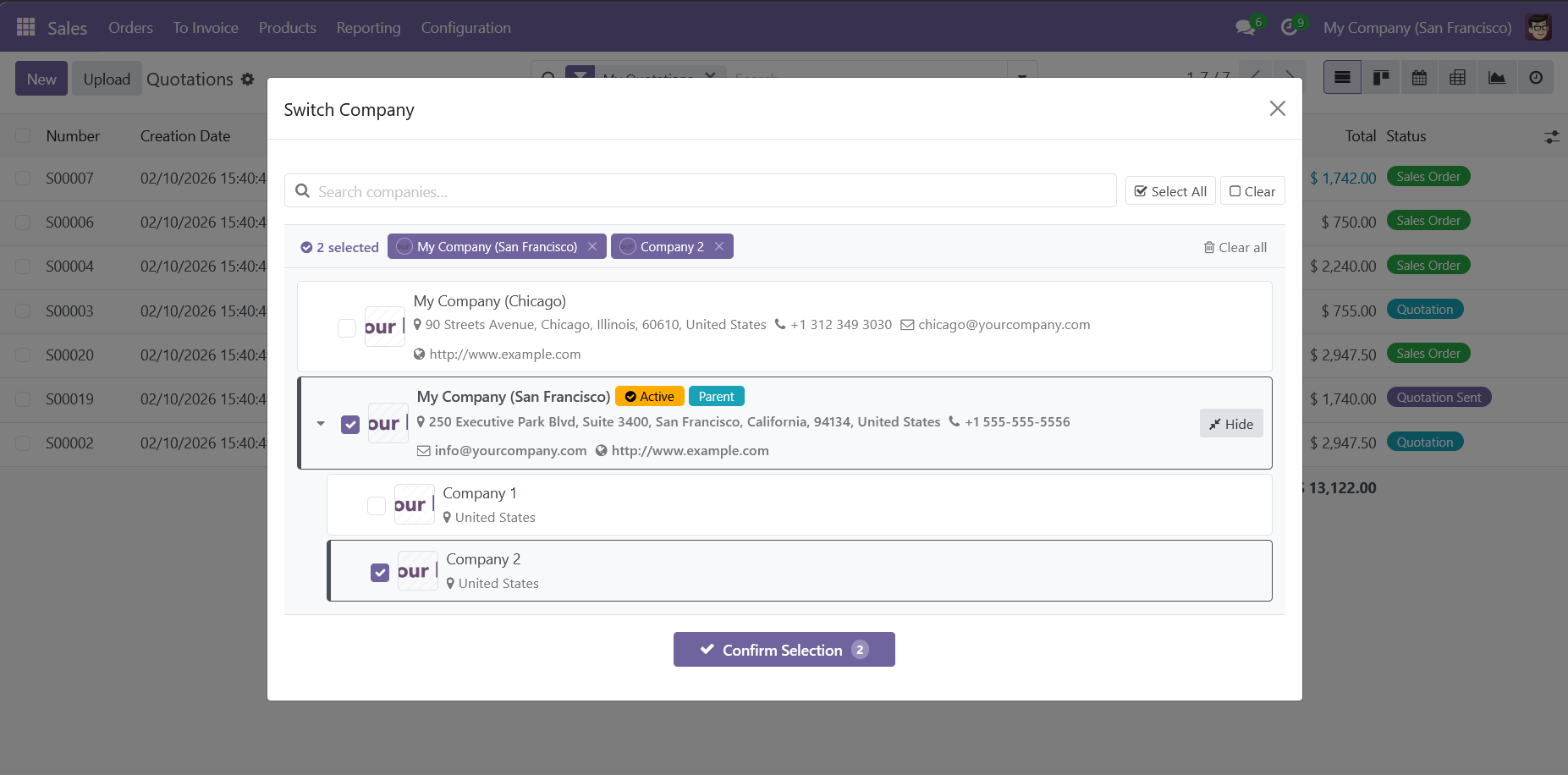 Startup Company Selector